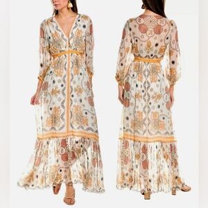 Sandro Paris Ecru Valldemossa Maxi Dress Size 40 / US 8